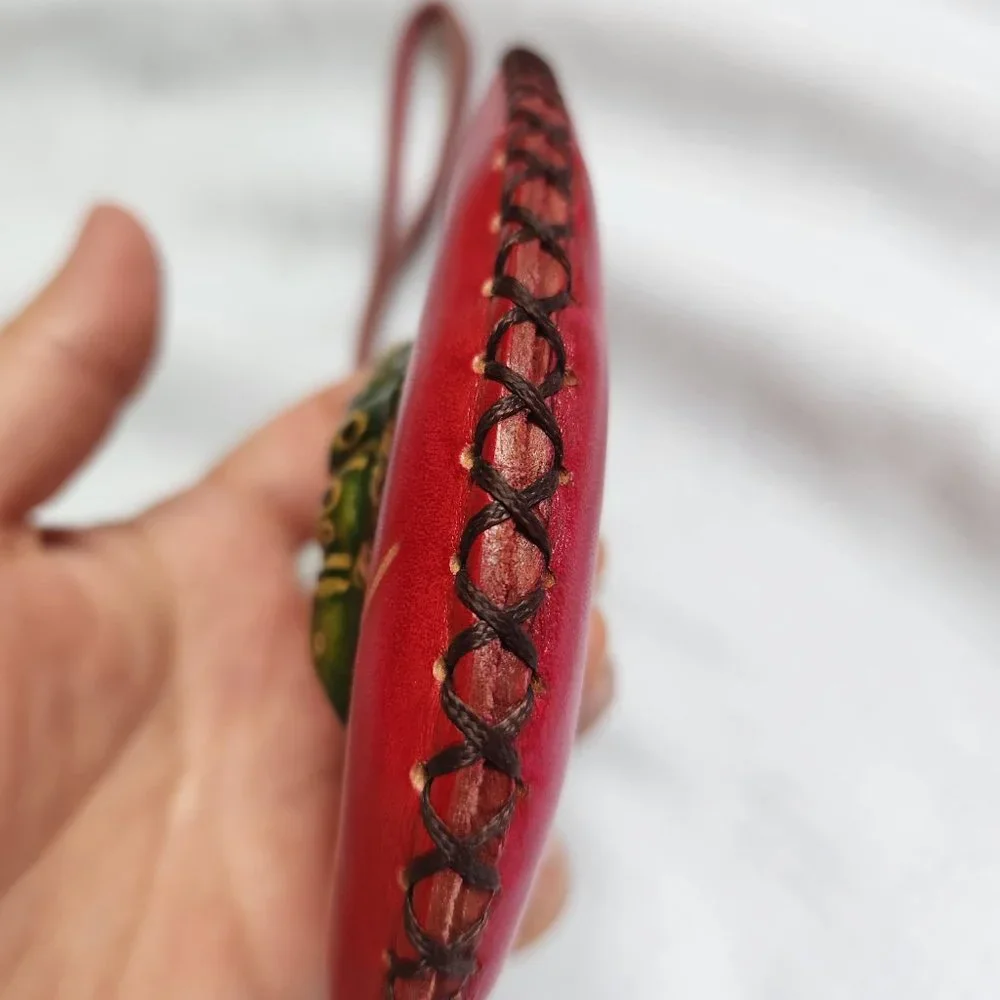 Green Turtle + Red Maple leave Leather Coin/ Change Bags / Wristlets for 1 Price - Picture 13 of 16